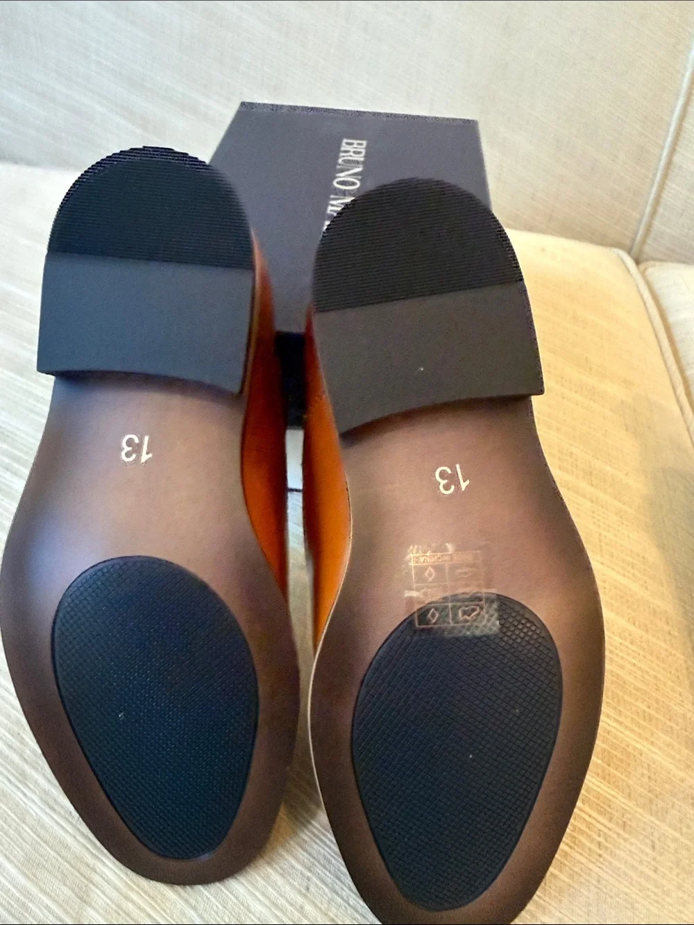 Boys Tan Leather Dress Shoes